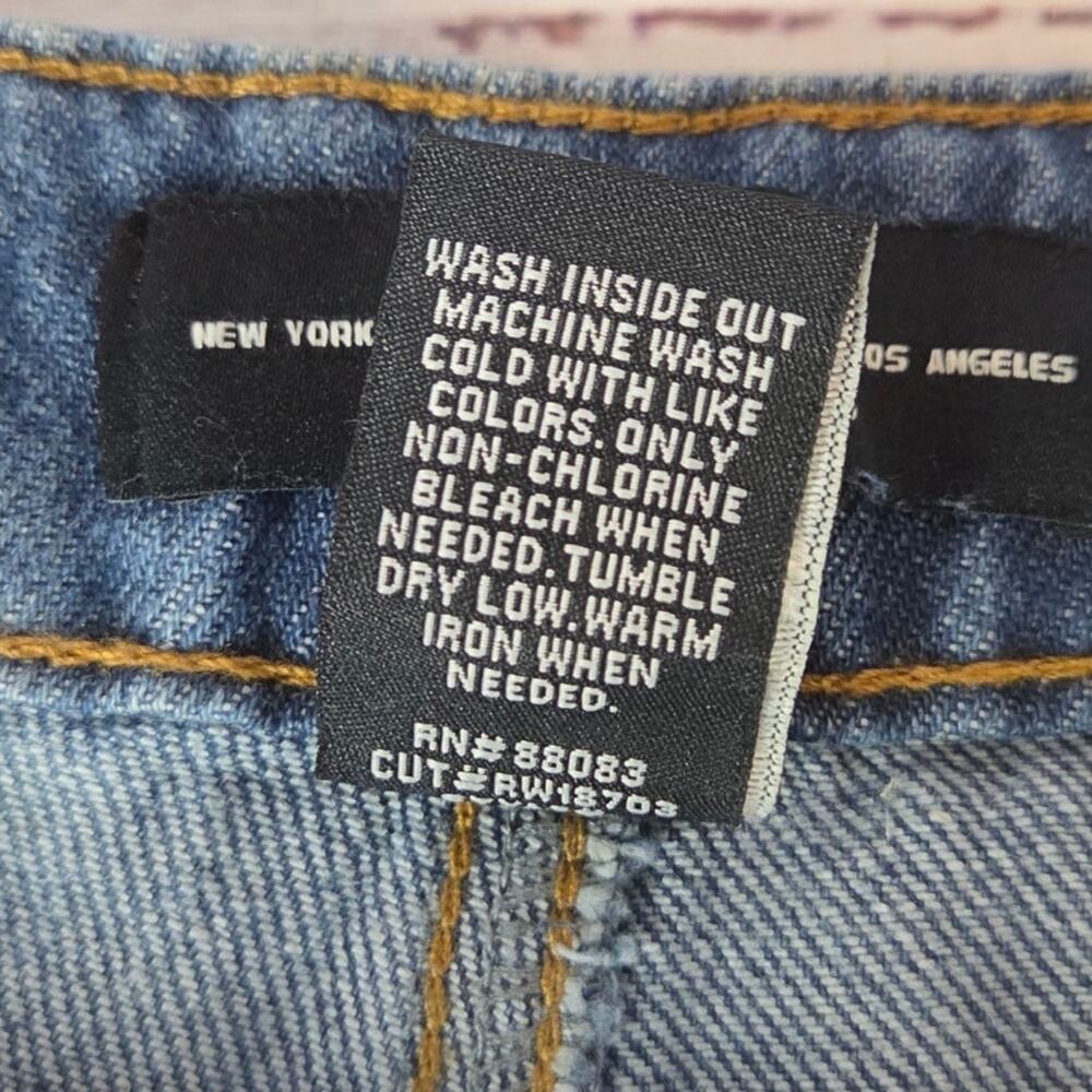 Rewash Low Pro Relax Sporty Jeans Skater 1(25) Baggy Wide Leg Denim Granola NWT - Picture 11 of 14